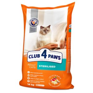CLUB 4 PAWS КОТКИ възрастни кастрирани Пълноценна, премиум храна за котки