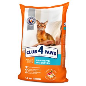 CLUB 4 PAWS КОТКИ възрастни чувствително храносмилане Пълноценна, премиум храна за котки