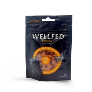 Лакомство за котка Wellfed мини пилешко хапки