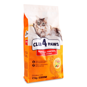 CLUB 4 PAWS пауч PREMIUM възрастни котка HAIRBALL CONTROL 0,08 кг – Пълноценна консервирана храна за котки