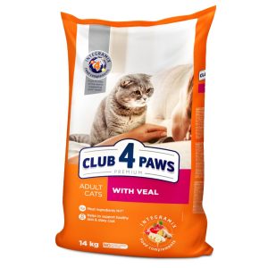 CLUB 4 PAWS КОТКИ възрастни телешко Пълноценна, премиум храна за котки
