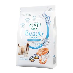 OPTIMEAL Dog Beauty Podium — храна за кучета за лъскава козина и здрави зъби