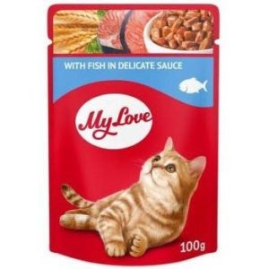 MY LOVE комплект пауч риба в нежен сос 4X0.100 – ПАУЧ ЗА КОТКИ