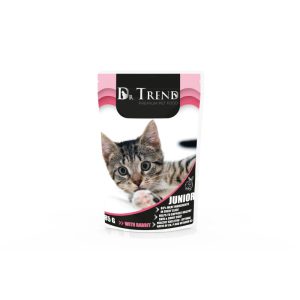DR. TREND пауч котка котенца с заек 0,085 кг – Пълноценна консервирана храна за котенца