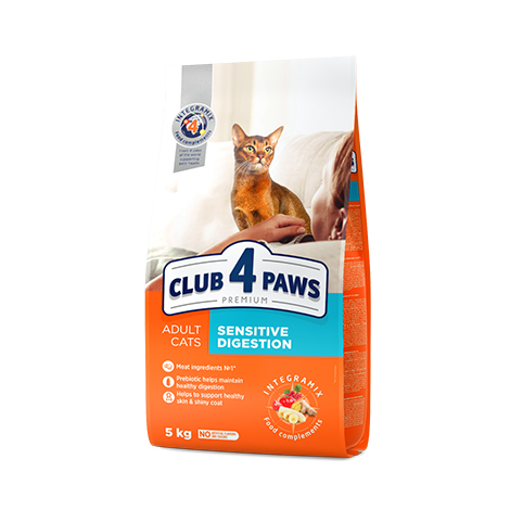 CLUB 4 PAWS CAT възрастни чувствително храносмилане Пълноценна, премиум храна за котки