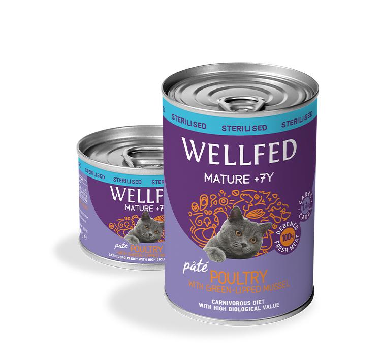 Консерва за котка WELLFED Mature 7+ Poultry с mussel