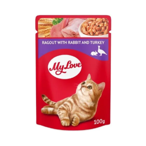 MY LOVE пауч FOR възрастни CATS с черен дроб в нежен сос 0.100 ПАУЧ ЗА КОТКИ