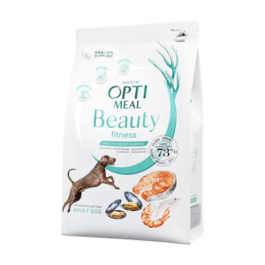 OPTIMEAL Dog Beauty Fitness — храна за кучета за здравословно тегло и стави, без зърно