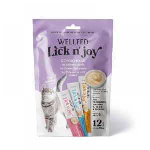 Кремообразно лакомство за котки WELLFED LICK N JOY сьомга (5X14GR) 70GR