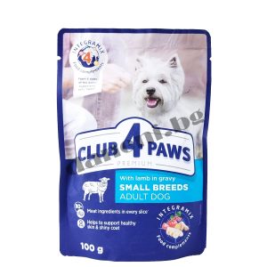 CLUB 4 PAWS пауч PREMIUM възрастни куче мини с пилешко в желе 0.100 ГР.