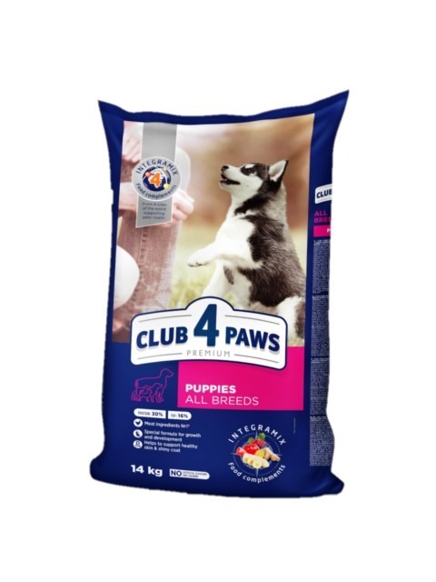 CLUB 4 PAWS храна за подрастващи кучета от всички породи с пилешко