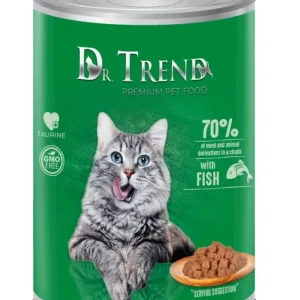 DR. TREND Консерва за стерилизирани котки с пилешко 400 гр.