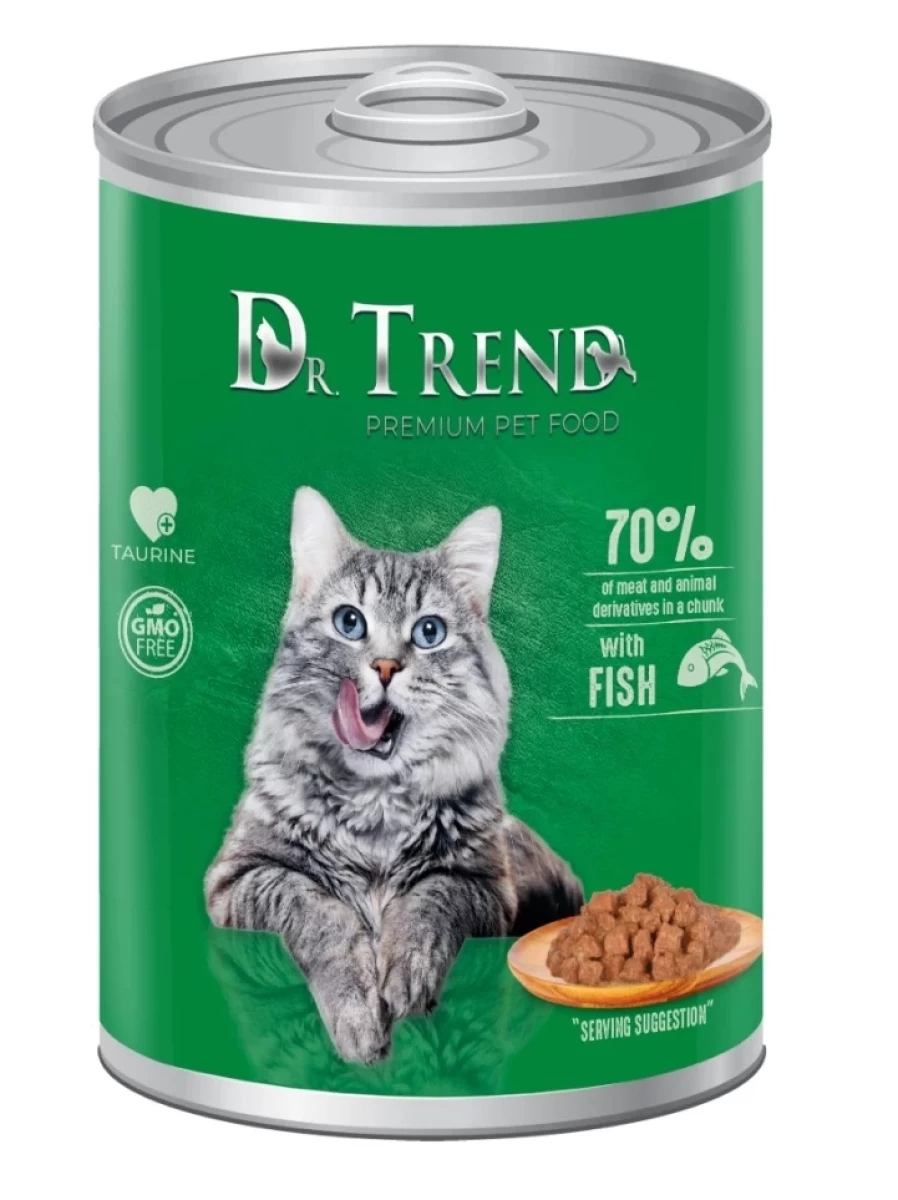 DR. TREND CAT кастрирани CHUNKS в сос с черен дроб 400 г – КОНСЕРВА ЗА КОТКИ С ДРОБ