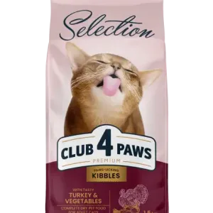 CLUB 4 PAWS SELECTION КОТКИ пуешко AND VEGETABLES 0,300 кг – ХРАНА ЗА КОТКИ