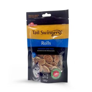Лакомство за куче TAILSWINGERS пилешко AND телешко MARBLE ROLLS L 37,5 CM 170 г 6 PCS