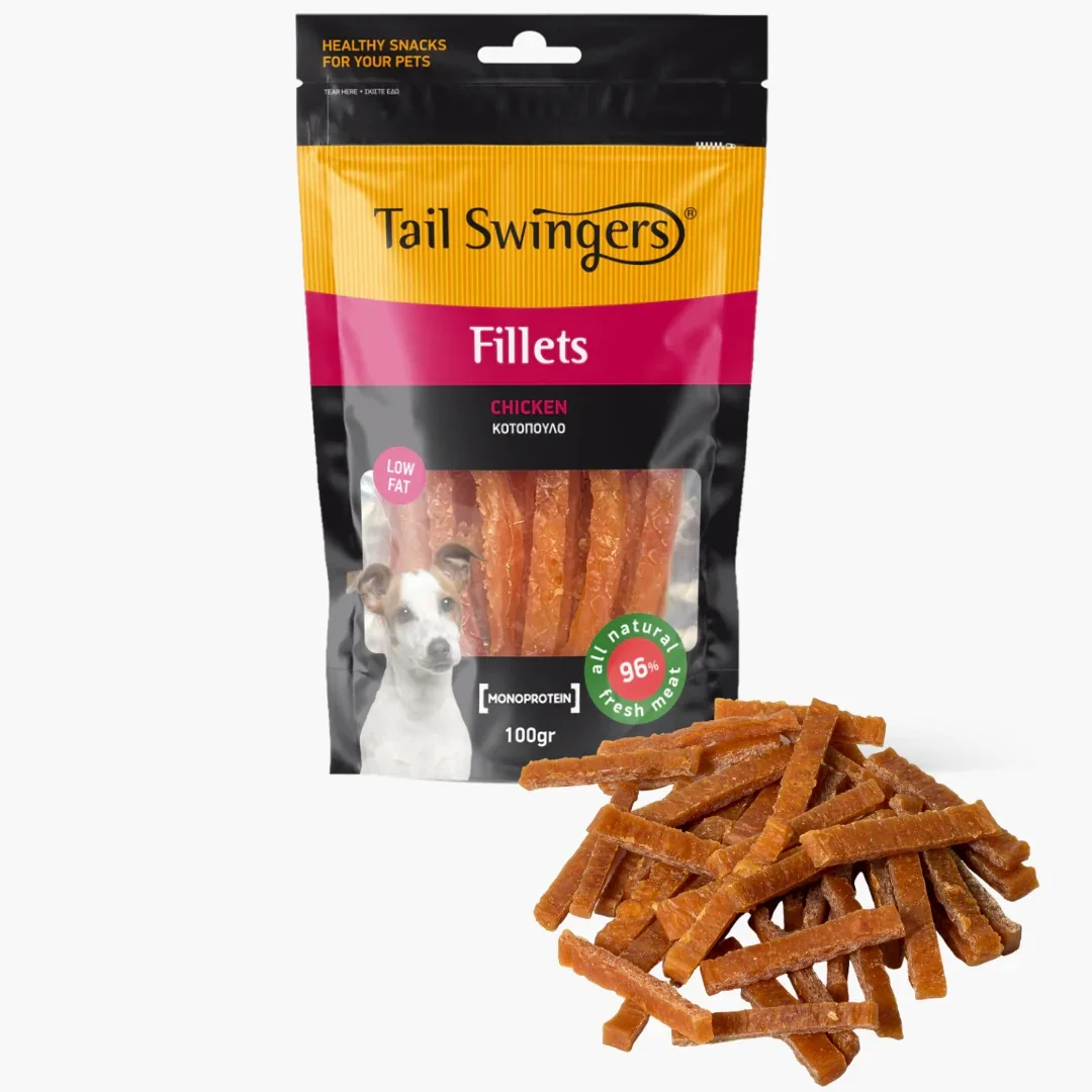 Лакомство за кученца TAIL SWINGERS Soft хапки патешко Fillets за подрастващи