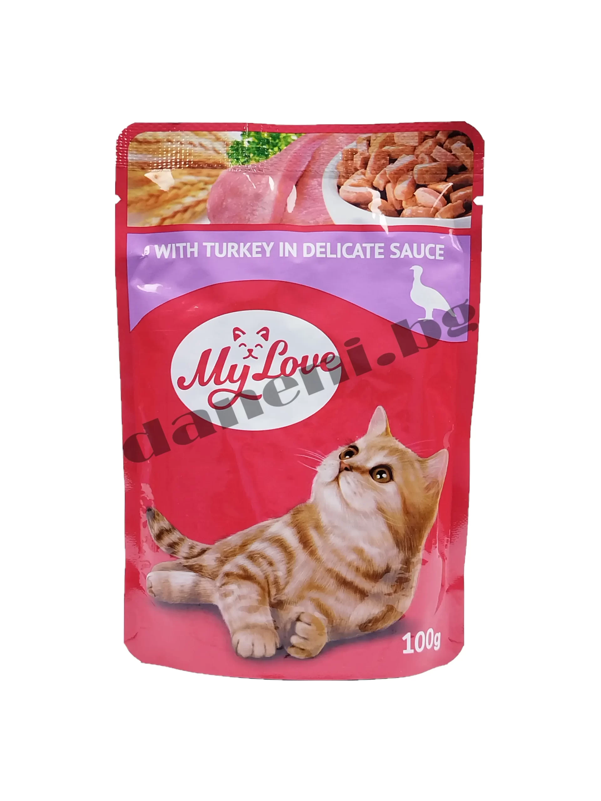 MY LOVE пауч FOR възрастни CATS с пуешко в нежен сос 0.100 ПАУЧ ЗА КОТКИ