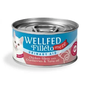 Консерва за котка WELLFED Urinary пилешко и телешко с Cranberries