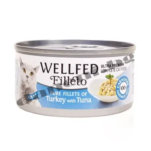 Консерва за котка WELLFED Filleto пуешко и риба тон