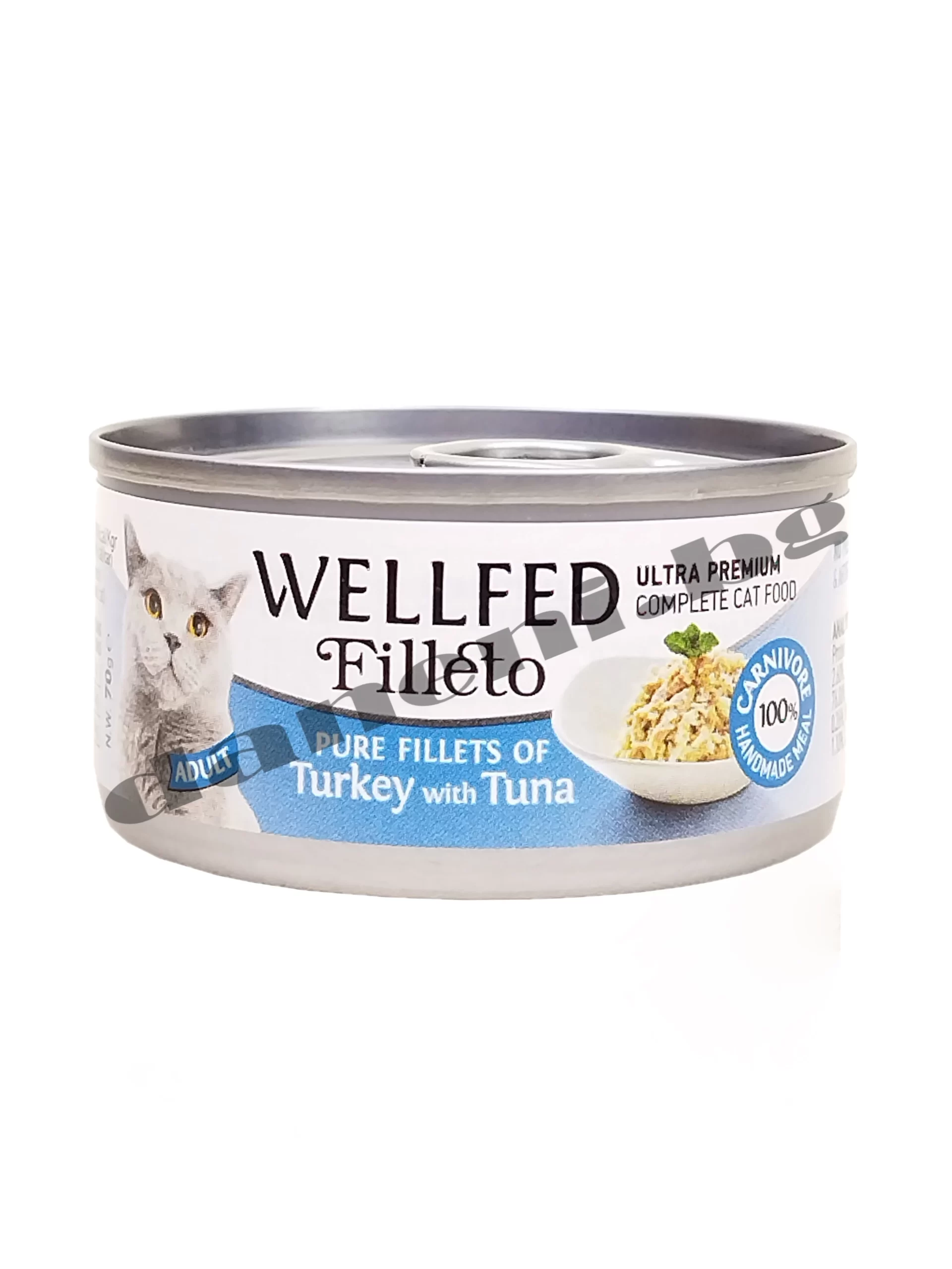 Консерва за котка WELLFED Filleto пуешко и риба тон
