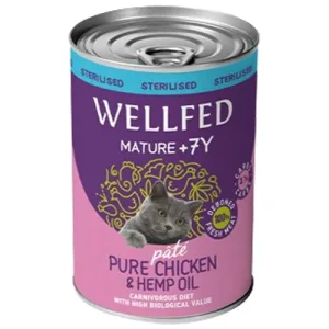 WELLFED MATURE +7-кастрирани POULTRY AND MUSSELS 400 г. – КОНСЕРВА ЗА КОТКИ