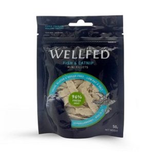 Лакомство за котка Wellfed мини Fillets риба и коча билка