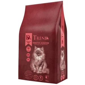 DR. TREND котка пълноценна суха храна FOR възрастни CATS чувствително храносмилане 15 кг – ХРАНА ЗА КОТКИ С ЧУВСТВИТЕЛНА ХРАНОСМИЛАТЕЛНА СИСТЕМА